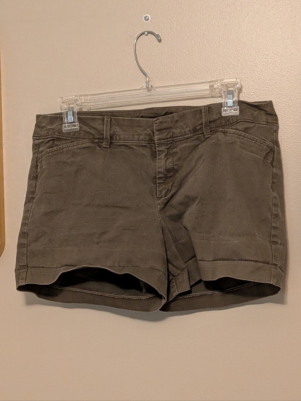 Old Navy Olive Green Cotton Blend Women's Shorts